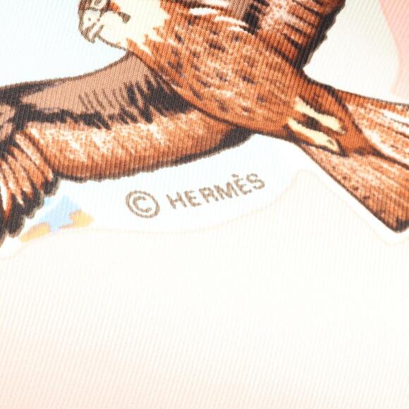 HERMES Pink Silk Scarf - Picture 2 of 3